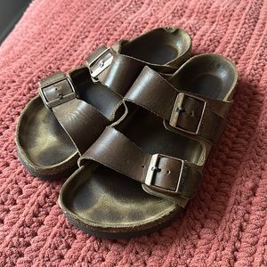 Birkenstock Arizona Oiled Leather tobacco brown